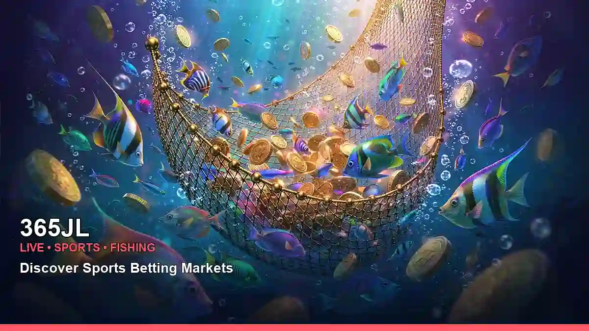 365JL fishing game screen featuring colourful sea targets and an arcade-style ocean setting