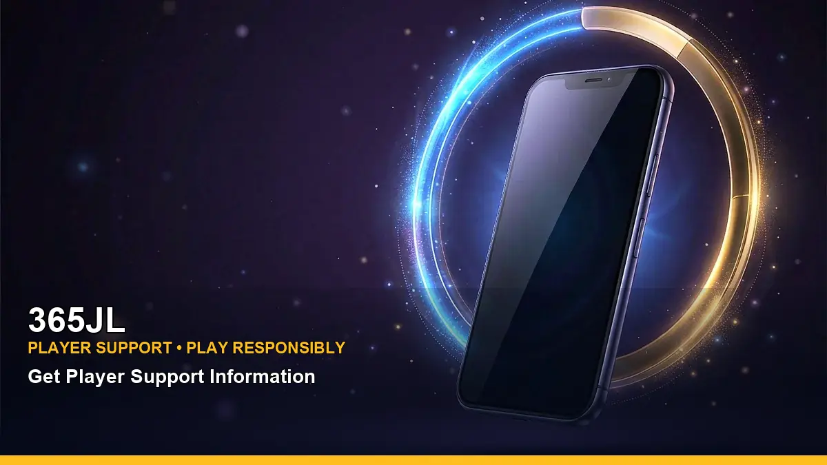 365JL mobile casino app visual featuring an adult Filipina casino host with glowing hands